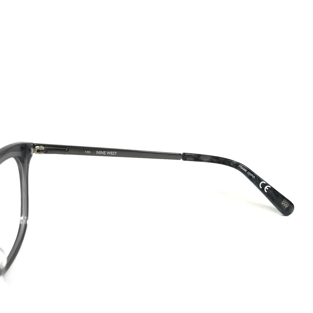 Nine West Eyeglasses Frames NW8004 010 Crystal Charcoal Cat Eye 50-17-135